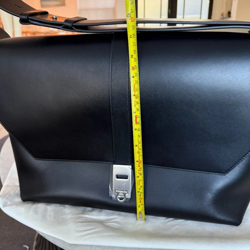 Salvatore Ferragamo Raffael‎ Black Leather Large Shoulder Bag